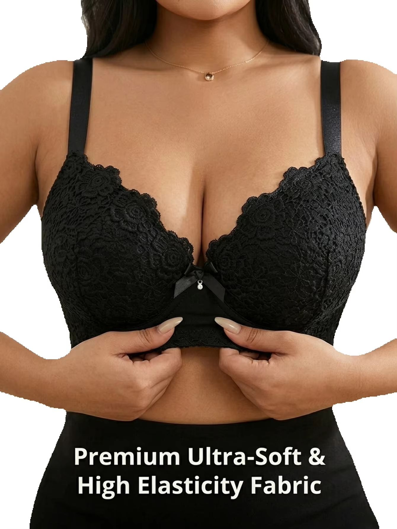 Minimizer Bra Women - Plus size bh met bloemenprint, push-up,