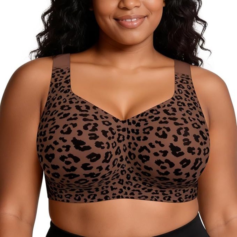 Leopard Jelly-bh's Geen beugel - Minimizer Bra Women recensie en prijs