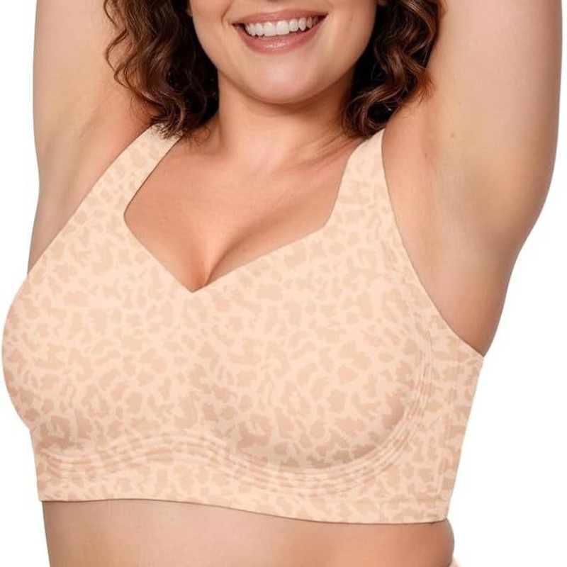 Leopard Jelly-bh's Geen beugel - Minimizer Bra Women recensie en prijs