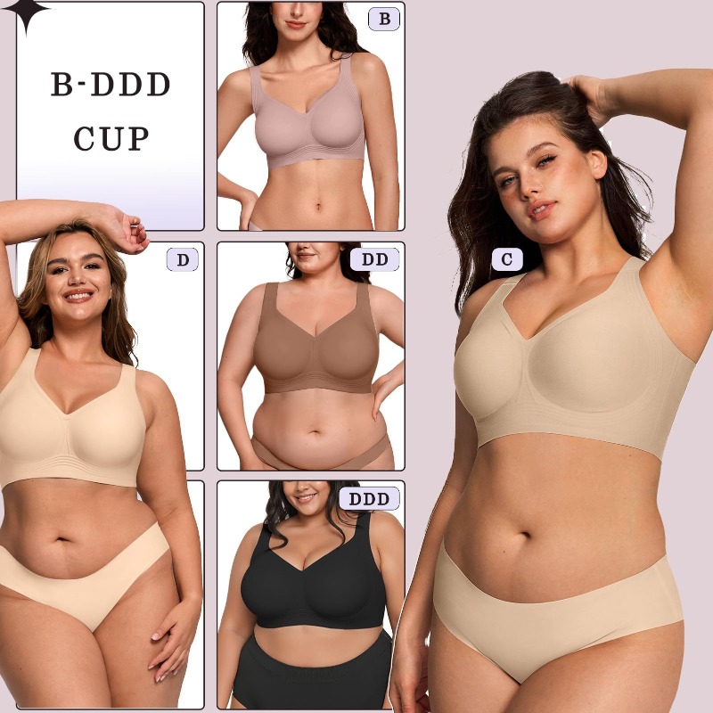 Plus Size Wireless Jelly BH Da - Minimizer Bra Women recensie en prijs