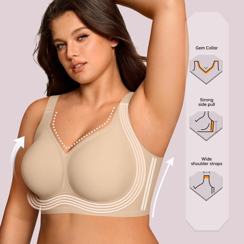 Plus Size Wireless Jelly BH Da - Minimizer Bra Women recensie en prijs